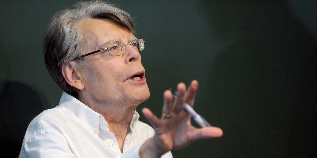 Stephen King signs the copies of his book 'Rivival' at Barnes & Noble Union Square in New York City on November 11, 2014.