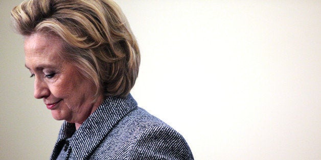 NEW YORK - MARCH 10: Former U.S. Secretary of State Hillary Clinton speaks to the media after keynoting a Women's Empowerment Event at the United Nations March 10, 2015 in New York City. Clinton answered questions about recent allegations of an improperly used email account during her tenure as secretary of state. (Photo by Yana Paskova/Getty Images)