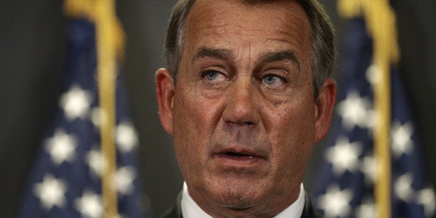 WASHINGTON, DC - MARCH 17: U.S. Speaker of the House John Boehner (R-OH) speaks at a press conference following a meeting of