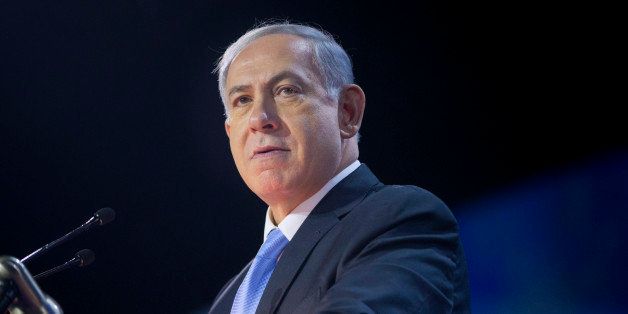 Israeli Prime Minister Benjamin Netanyahu speaks at the American Israel Public Affairs Committee (AIPAC) Policy Conference in Washington, Monday, March 2, 2015. Netanyahu is seizing the high-profile bully pulpit of the U.S. House to deliver his stern message about the dangers of a nuclear deal that President Barack Obama and U.S. allies might sign with Israelâs archenemy. (AP Photo/Pablo Martinez Monsivais)