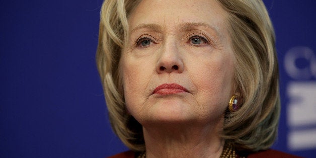 WASHINGTON, DC - MARCH 23: Former U.S. Secretary of State Hillary Clinton speaks at the Center for American Progress March 23, 2015 in Washington, DC. Clinton joined a panel in discussing challenges facing urban centers in the United States. (Photo by Win McNamee/Getty Images)