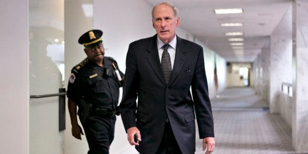 Sen. Dan Coats, R-Ind., a member of the Senate Intelligence Committee, leaves following a closed-door briefing by intelligence agencies on the Boston Marathon bombing, on Capitol Hill in Washington, Tuesday, April 23, 2013. (AP Photo/J. Scott Applewhite)