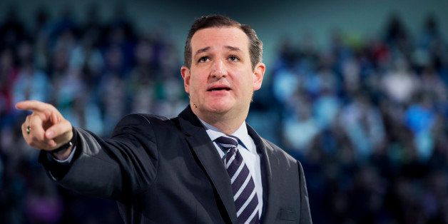 UNITED STATES - MARCH 23: Sen. Ted Cruz, R-Texas, speaks during a convocation at Liberty University's Vines Center in Lynchburg, Va., where he announced his candidacy for President of the United States, March 23, 2015. (Photo By Tom Williams/CQ Roll Call)