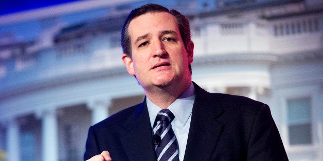 In this March 10, 2015, photo, Sen. Ted Cruz, R-Texas, speaks at the International Association of Firefighters (IAFF) Legisla