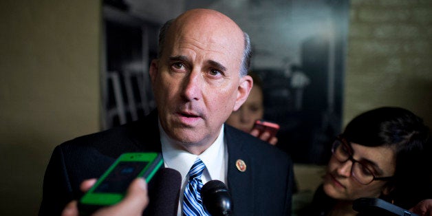 UNITED STATES - JUNE 11: Rep. Louie Gohmert, R-Texas, is questioned by reporters about the primary lose of House Majority Leader Eric Cantor, R-Va., after a Republican Study Committee meeting in the Capitol, June 11, 2014. (Photo By Tom Williams/CQ Roll Call)