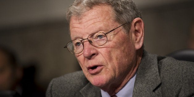 Senator James Inhofe, R-OK, ranking member of the Senate Armed Services Committee, speaks during a hearing on United States N