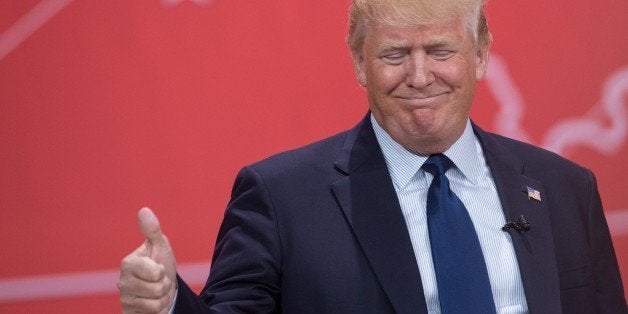 US tycoon Donald Trump arrives to speak at the annual Conservative Political Action Conference (CPAC) at National Harbor, Maryland, outside Washington, on February 27, 2015. AFP PHOTO/NICHOLAS KAMM (Photo credit should read NICHOLAS KAMM/AFP/Getty Images)