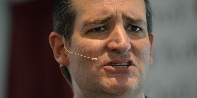 MERRIMACK, NH - MARCH 27: U.S. Senator Ted Cruz (R-TX) speaks at a Conservative Business League of New Hampshire Rally March 27, 2015 in Merrimack, New Hampshire. Cruz is the first politician to have officially announced his run for president in the upcoming election. (Photo by Darren McCollester/Getty Images)