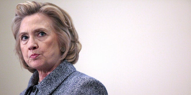 NEW YORK - MARCH 10: Former United States Secretary of State Hillary Clinton speaks to the media after keynoting a Women's Empowerment Event at the United Nations on March 10, 2015 in New York City. Clinton answered questions about recent allegations of an improperly used email account during her tenure as Secretary of State. (Photo by Yana Paskova/Getty Images)