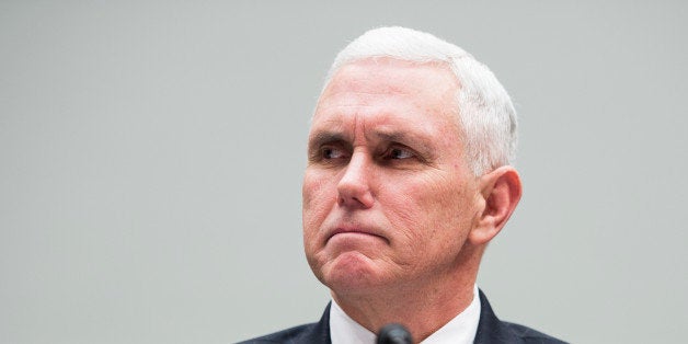 UNITED STATES - FEBRUARY 4: Gov. Mike Pence, R-Ind., testifies during the House Education and the Workforce Committee hearing on 'State of American Schools and Workplaces: Expanding Opportunity in America's Schools and Workplaces' on Wednesday, Feb. 4, 2015. (Photo By Bill Clark/CQ Roll Call)