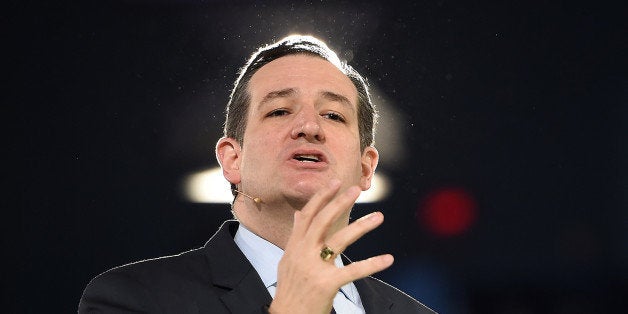 LYNCHBURG, VA - MARCH 23: Senator Ted Cruz (R-Texas) makes a speech where he announced his candidacy for a presidential bid at Liberty University on Monday March 23, 2015 in Lynchburg, VA.(Photo by Matt McClain/ The Washington Post via Getty Images)