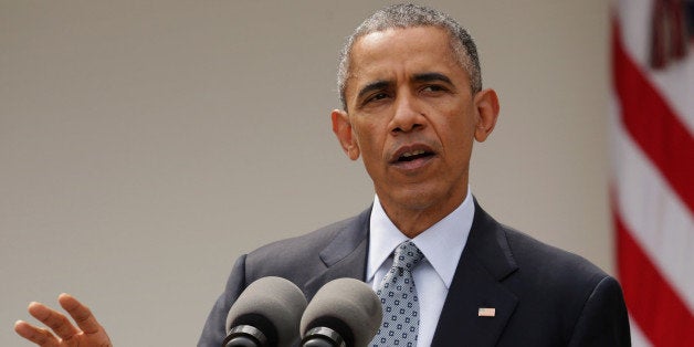 WASHINGTON, DC - APRIL 02: U.S. President Barack Obama delivers remarks about the agreement reached with Iran about a peaceful nuclear program in the Rose Garden at the White House April 2, 2015 in Washington, DC. The so-called P5+1 nations reached an agreement for an Iranian nuclear program and a process to lift sanctions against Iran after talks in Switzerland. (Photo by Chip Somodevilla/Getty Images)