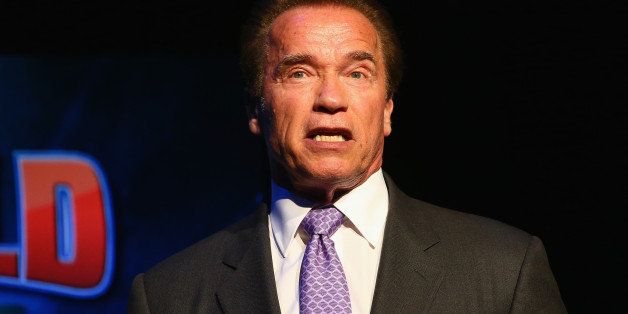 MELBOURNE, AUSTRALIA - MARCH 14: Arnold Schwarzenegger speaks on stage during the Arnold Classic Australia at The Melbourne Convention and Exhibition Centre on March 14, 2015 in Melbourne, Australia. (Photo by Robert Cianflone/Getty Images)