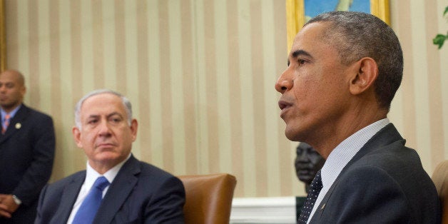 President Barack Obama meets with Israeli Prime Minister Benjamin Netanyahu in the Oval Office of the White House in Washington, Wednesday, Oct. 1, 2014. President Barack Obama and Israeli Prime Minister Benjamin Netanyahu met for the first time since a rash of civilian casualties during Israel's summer war with Hamas heightened tensions between two leaders who have long had a prickly relationship. (AP Photo/Pablo Martinez Monsivais)