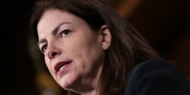 WASHINGTON, DC - MARCH 26: U.S. Sen. Kelly Ayotte (R-NH) speaks during a press conference on the recent bombings by Saudi Arabia in Yemen during a press conference on Capitol Hill March 26, 2015 in Washington, DC. During his remarks U.S. Sen. Lindsey Graham said, ÃThe Mideast is on fire, and it is every person for themselves.Ã (Photo by Win McNamee/Getty Images)