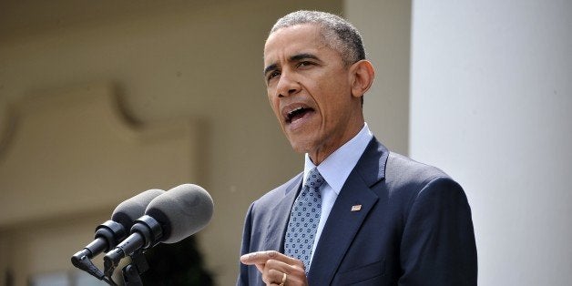 US President Barack Obama makes a statement at the White House in Washington, DC, on April 2, 2015 after a deal was reached on Iran's nuclear program. Iran and world powers agreed on the framework of a potentially historic deal aimed at curbing Tehran's nuclear drive after marathon talks in Switzerland.AFP PHOTO/NICHOLAS KAMM (Photo credit should read NICHOLAS KAMM/AFP/Getty Images)