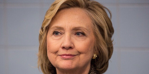 NEW YORK, NY - APRIL 01: Former Secretary of State Hillary Clinton attends a round table conversation and press conference announcing a childhood development initiative with first lady of New York City Chirlane McCray on April 1, 2015 in New York City. The initiative is between New York City Children's Cabinet and Too Small to Fail. (Photo by Andrew Burton/Getty Images)