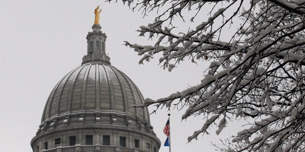 MADISON, WI - MARCH 09: Fresh snow is seen on a tree outside of the Wisconsin State Capitol on March 9, 2011 in Madison, Wisconsin. As demonstations continue at the Wisconsin State Capitol against Governor Scott Walker's attempt to push through a bill that would restrict collective bargaining for most government workers in the state, the state senate voted unanimously passed resolutions to impose fines on fourteen senate democrats who fled the state. Each senator will be fined $100 for each day that they do not show up for senate sessions. (Photo by Justin Sullivan/Getty Images)