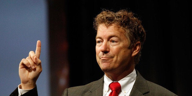 DALLAS, TX - AUGUST 29: U.S. Senator Rand Paul speaks at the Defending the American Dream Summit sponsored by Americans For P