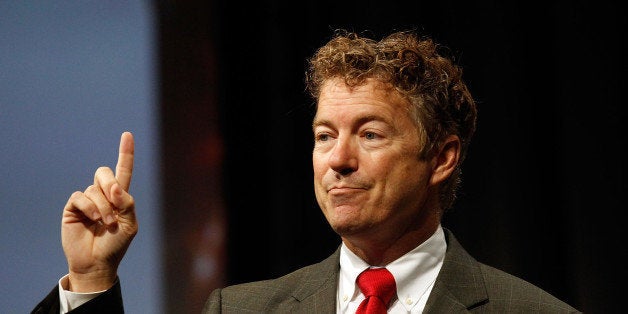 DALLAS, TX - AUGUST 29: U.S. Senator Rand Paul speaks at the Defending the American Dream Summit sponsored by Americans For Prospertity at the Omni Hotel on August 29, 2014 in Dallas, Texas. (Photo by Mike Stone/Getty Images)