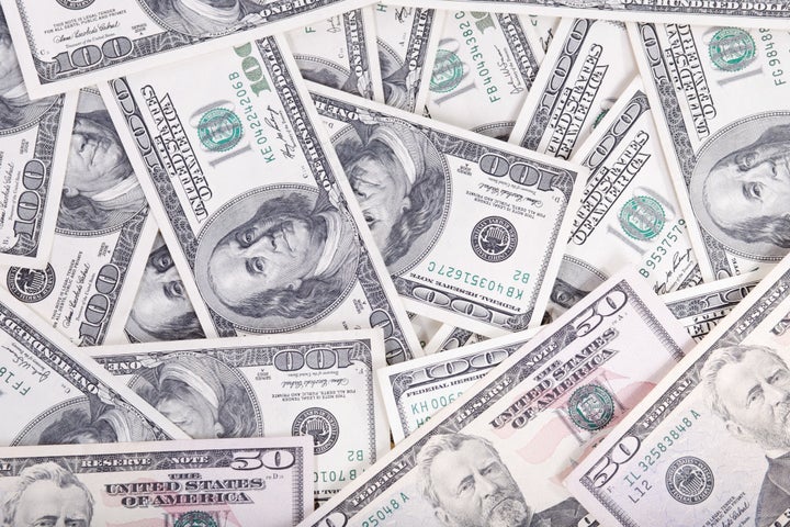 background from banknotes of...