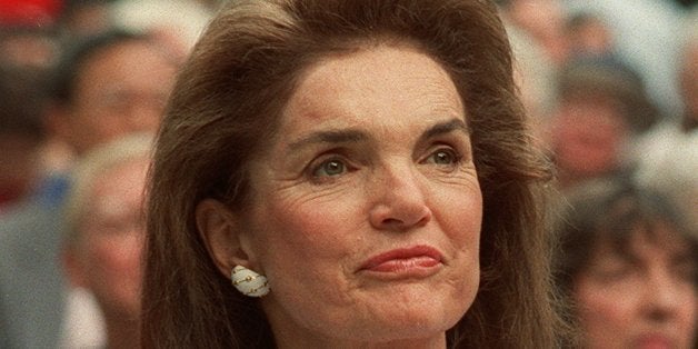 Jacqueline Kennedy Onassis is shown in New York in this 1992 photo from files. The frenzied four-day auction of Camelot souvenirs, White House history, and the glamour of Jacqueline Kennedy Onassis finally came to an end Friday night, April 26. 1996, taking in a total of $34.5 million. (AP Photo/Susan Ragan, File)