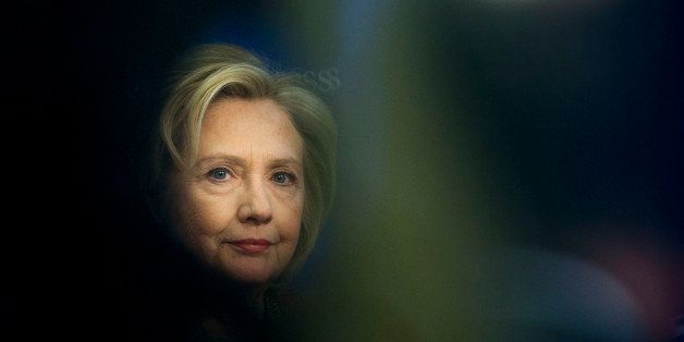 Former Secretary of State Hillary Rodham Clinton, at an event hosted by the Center for American Progress (CAP) and the America Federation of State, County and Municipal Employees (AFSCME), in Washington, Monday, March 23, 2015. (AP Photo/Pablo Martinez Monsivais)