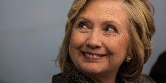 NEW YORK, NY - APRIL 01: Former Secretary of State Hillary Clinton attends a round table conversation and press conference a