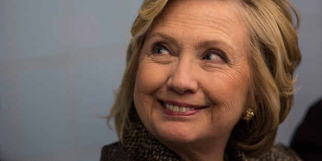 NEW YORK, NY - APRIL 01: Former Secretary of State Hillary Clinton attends a round table conversation and press conference announcing a childhood development initiative with first lady of New York City Chirlane McCray on April 1, 2015 in New York City. The initiative is between New York City Children's Cabinet and Too Small to Fail. (Photo by Andrew Burton/Getty Images)