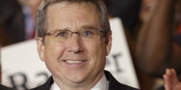 CHICAGO, IL - NOVEMBER 4: Republican Senator Mark Kirk attend gubernatorial candidate Bruce Rauner's election night gathering on November 4, 2014 in Chicago, Illinois. Rauner declared victory while incumbent Democratic Gov. Pat Quinn is yet to concede. Rauner leads by over 170,000 votes with 98 percent reporting. (Photo by John Gress/Getty Images)