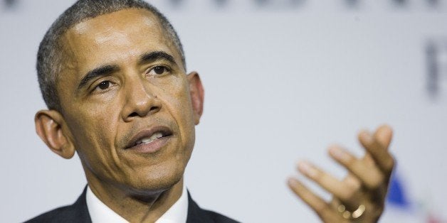 U.S. President Barack Obama speaks during his news conference at the Summit of the Americas in Panama City, Panama, Saturday, April 11, 2015. (AP Photo/Pablo Martinez Monsivais)