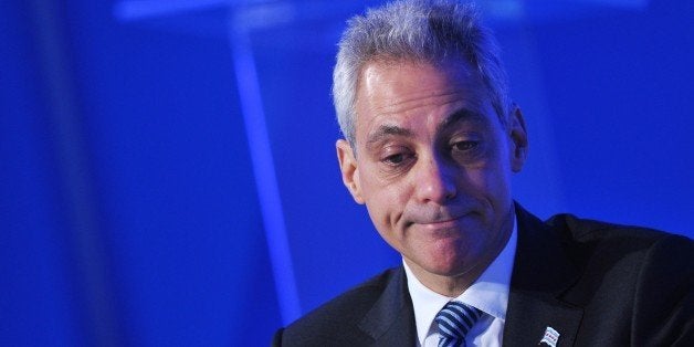 Chicago Mayor Rahm Emanuel speaks during the 'Energy 2020: States and Business Leading Innovation' summit on February 24, 201