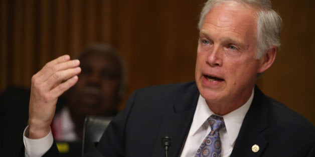 WASHINGTON, DC - MARCH 10: Sen. Ron Johnson (R-WI) participates in a Senate Foreign relations Committee hearing on Capitol Hill, March 10, 2015 in Washington, DC. The committee was hearing from us government officials on the situation in Ukraine. (Photo by Mark Wilson/Getty Images)