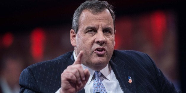 New Jersey Governor Chris Christie addresses the annual Conservative Political Action Conference (CPAC) at National Harbor, Maryland, outside Washington, DC on February 26, 2015. AFP PHOTO/NICHOLAS KAMM (Photo credit should read NICHOLAS KAMM/AFP/Getty Images)