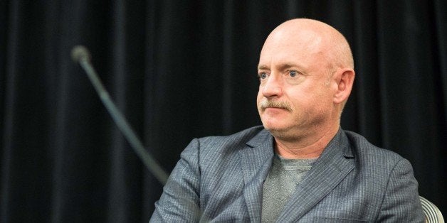 Former astronaut Mark Kelly, husband of former Rep. Gabrielle Giffords who was injured during a shooting in Tucson, Ariz., du