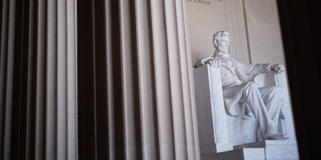 The statue of Abraham Lincoln by artist Daniel Chester French is seen at the Lincoln Memorial on April 1, 2015 in Washington, DC. The nation will mark the 150th anniversary of Lincoln's assassination on April 15, 2015. AFP PHOTO/MANDEL NGAN (Photo credit should read MANDEL NGAN/AFP/Getty Images)