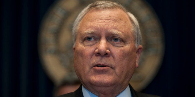 ATLANTA, GA - FEBRUARY 11: Georgia Gov. Nathan Deal answers questions from the media during a news conference at the Capitol building on February 11, 2014 in Atlanta, Georgia. An ice storm warning has been issued for the area through Thursday, with storms tonight expected to result in heavy ice accumulation. Widespread power outages are expected around Atlanta. (Photo by Davis Turner/Getty Images)