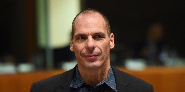 Greece's Finance Minister Yanis Varoufakis attends an economic and financial affairs council (ECOFIN) at the European Council in Brussels, on March 10, 2015. AFP PHOTO/Emmanuel Dunand (Photo credit should read EMMANUEL DUNAND/AFP/Getty Images)