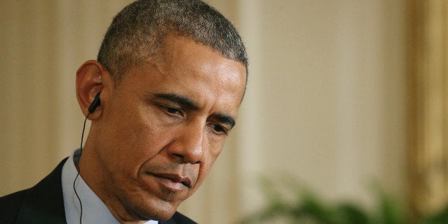 WASHINGTON, DC - APRIL 17: US President Barack Obama listens to Italian Prime Minister Matteo Renzi speak during a news conference at the White House April 17, 2015 in Washington, DC. The two leaders spoke on a range of issues, including Ukraine, Libya and Islamic State militants. (Photo by Mark Wilson/Getty Images)