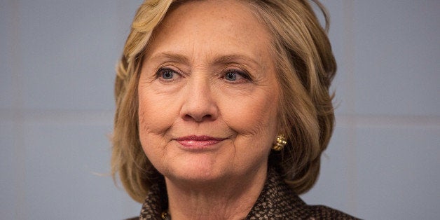 NEW YORK, NY - APRIL 01: Former Secretary of State Hillary Clinton attends a round table conversation and press conference announcing a childhood development initiative with first lady of New York City Chirlane McCray on April 1, 2015 in New York City. The initiative is between New York City Children's Cabinet and Too Small to Fail. (Photo by Andrew Burton/Getty Images)