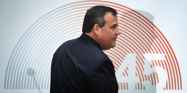 WASHINGTON, DC - APRIL 21: New Jersey Governor Chris Christie arrives to speak during the 45th annual Washington Conference
