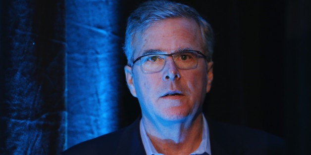 DES MOINES, IA - MARCH 07: Former Florida Governor Jeb Bush waits to be introduced at the Iowa Ag Summit on March 7, 2015 in Des Moines, Iowa. The event allows the invited speakers, many of whom are potential 2016 Republican presidential hopefuls, to outline their views on agricultural issue. (Photo by Scott Olson/Getty Images)