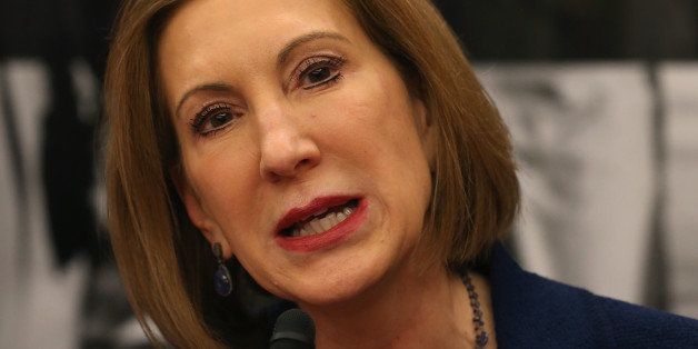 WASHINGTON, DC - MARCH 16: Chair of the American Conservative Union Foundation Carly Fiorina speaks speaks during a forum on Capitol Hill March 16, 2015 in Washington, DC. Ms. Fiorina spoke about what she calls the War on Women in politics. (Photo by Mark Wilson/Getty Images)