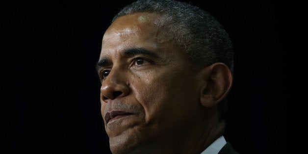 WASHINGTON, DC - APRIL 16: U.S. President Barack Obama delivers remarks at a Champions of Change event at the Eisenhower Executive Office Building April 16, 2015 in Washington, DC. Champions of Change highlights issues important to working families. (Photo by Win McNamee/Getty Images)