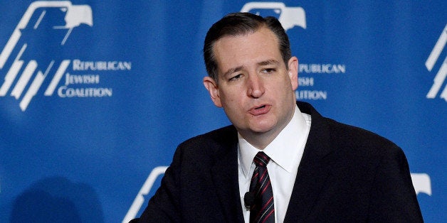 LAS VEGAS, NV - APRIL 25: Republican presidential candidate U.S. Sen. Ted Cruz (R-TX) speaks during the Republican Jewish Coalition spring leadership meeting at The Venetian Las Vegas on April 25, 2015 in Las Vegas, Nevada. The Republican Jewish Coalition's annual meeting featured potential Republican presidential candidates in attendance, along with Republican super donor Sheldon Adelson. (Photo by Ethan Miller/Getty Images)