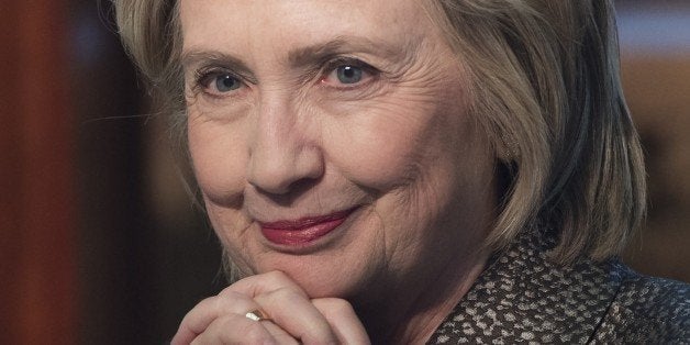 Democratic presidential hopeful Hillary Clinton attends a presentation of the Hillary Rodham Clinton Awards for Advancing Women in Peace and Security at Georgetown University in Washington, DC, April 22, 2015. AFP PHOTO / SAUL LOEB (Photo credit should read SAUL LOEB/AFP/Getty Images)