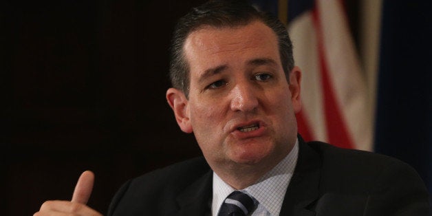 WASHINGTON, DC - APRIL 29: Republican Presidential candidate Sen. Ted Cruz (R-TX) speaks at a U.S. Hispanic Chamber of Commerce discussion at the National Press Building April 29, 2015 in Washington, DC. The USHCC held its first in a series of planned discussions with 2016 presidential candidates on on issues that are crucial to America's 3.2 million Hispanic businesses. (Photo by Mark Wilson/Getty Images)