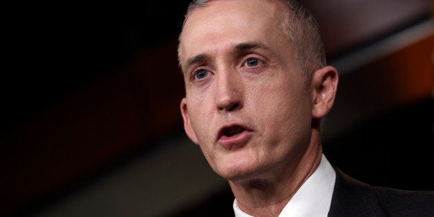 House Select Committee on Benghazi Chairman Rep. Trey Gowdy, R-S.C. speaks at a news conference on Capitol Hill in Washington, Tuesday, March 3, 2015, about former Secretary of State Hillary Rodham Clinton using her personal email account for official business. A spokesman for Clinton says there was nothing illegal or improper about her use of a personal email account during her time as Secretary of State, rather than a government-issued email address. The practice could hamper efforts to archive official government documents required by law. (AP Photo/Susan Walsh)