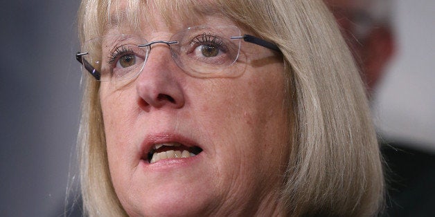 WASHINGTON, DC - MARCH 11: Sen. Patty Murray (D-WA) speaks about ending sequestration during a news conference on Capitol Hill, March 11, 2015 in Washington, DC. Senate Budget Committee Democrats urged Congress to end sequestration to help build back the middle class, invest in job creation and fight for an increase in the minimum wage. (Photo by Mark Wilson/Getty Images)