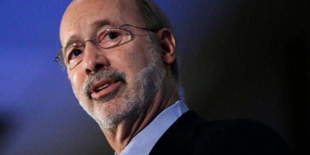 Pennsylvania Gov. Tom Wolf speaks during the Association of Energy Engineers' conference Tuesday, March 17, 2015, in Philadel